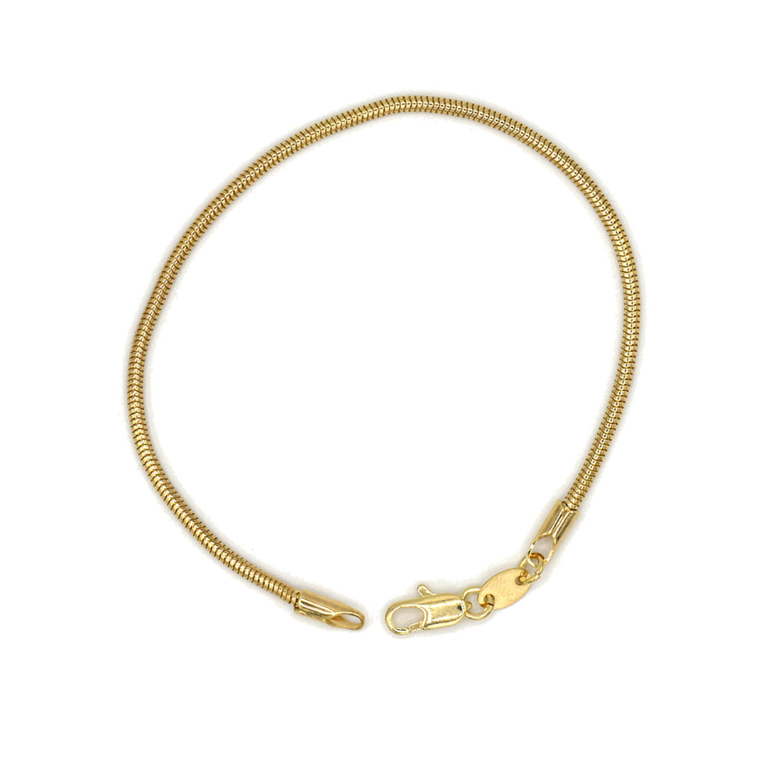 gold round snake bracelet