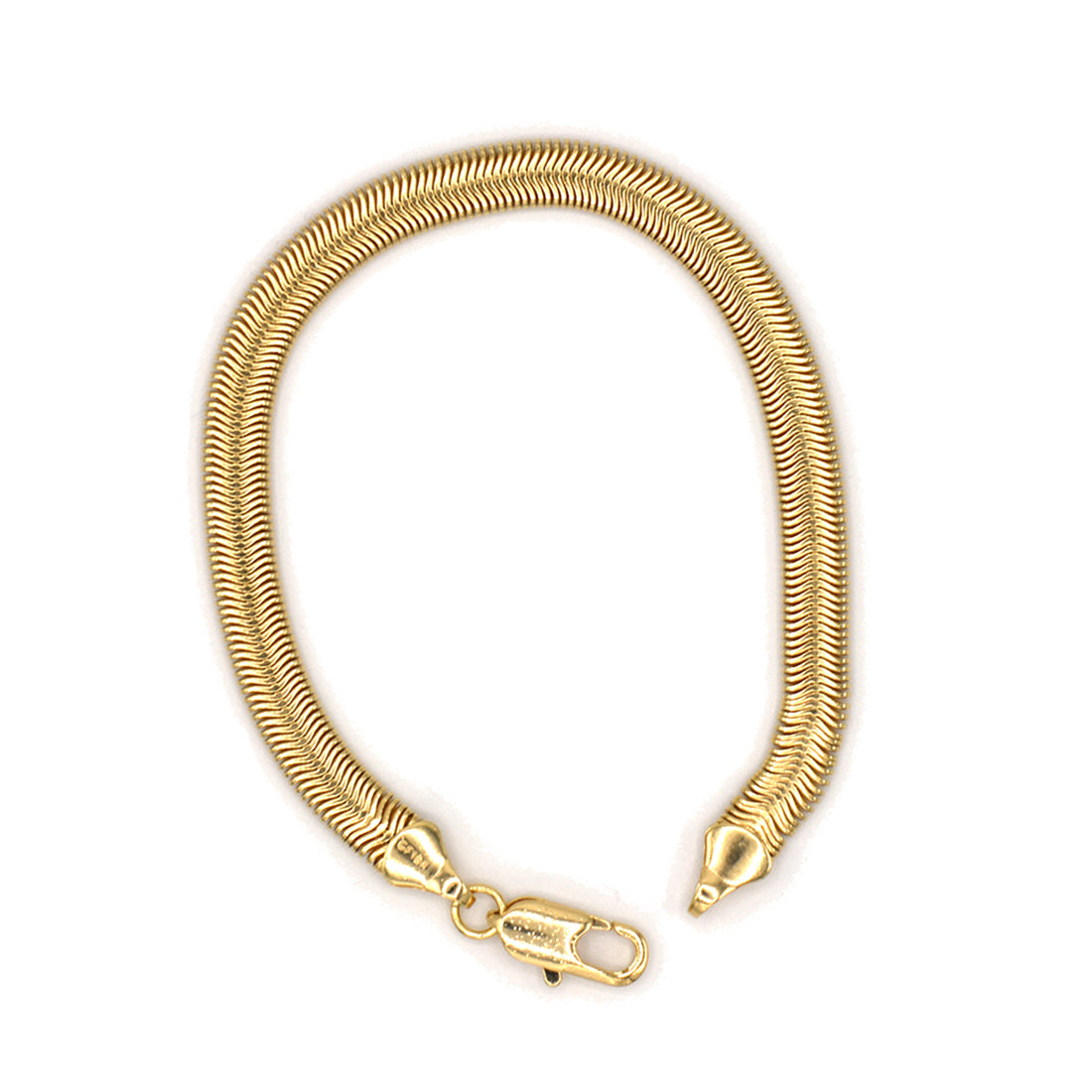 gold herringbone bracelet