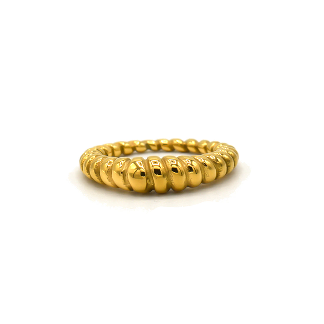 gold twisted dome ring